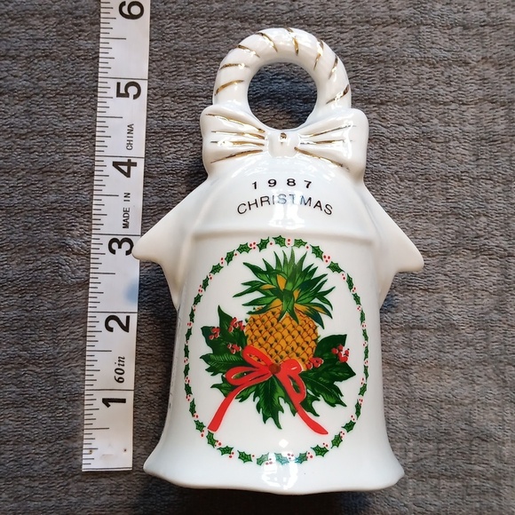 1987 Pineapple Christmas Bell Vintage 80s Holiday Home Decor Farmhouse - Picture 8 of 8